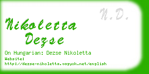 nikoletta dezse business card